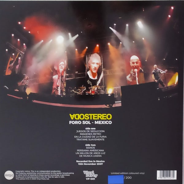 Soda Stereo Foro Sol - Mexico Vinilo2