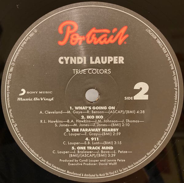 Cyndi Lauper True Colors Vinilo4