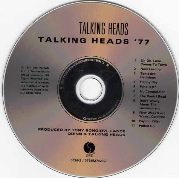 Talking Heads Talking Heads: 77 CD3