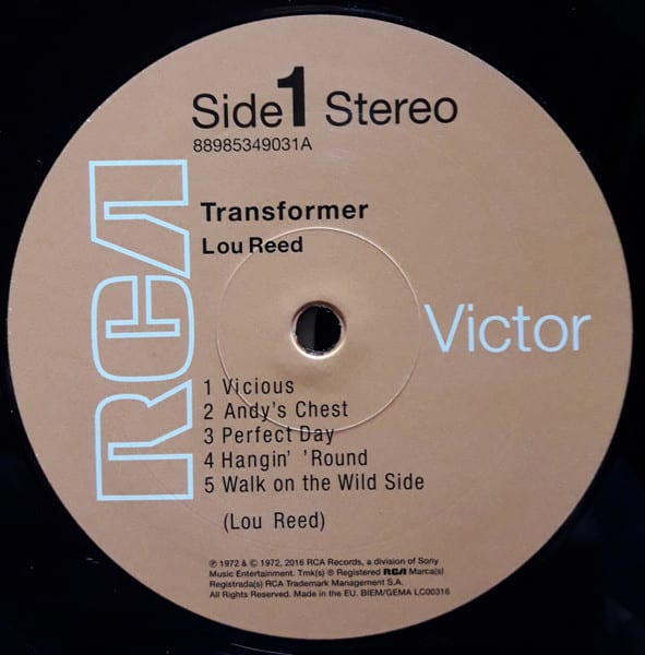 Lou Reed Transformer Remasterizado Nuevo Importado Vinilo3
