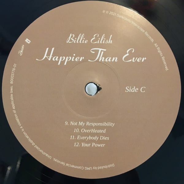 Billie Eilish Happier Than Ever  Vinilo5