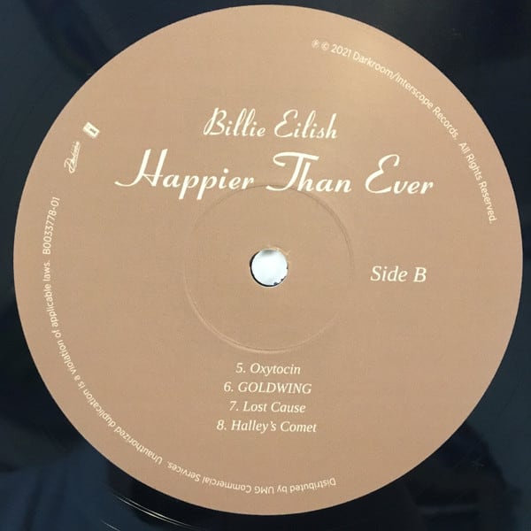Billie Eilish Happier Than Ever  Vinilo4