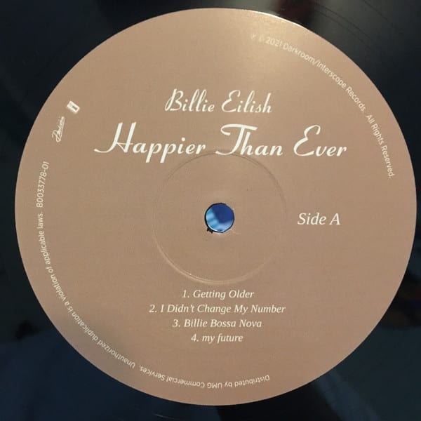 Billie Eilish Happier Than Ever  Vinilo3