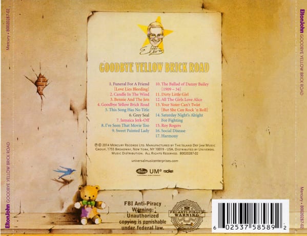 Elton John Goodbye Yellow Brick Road Cd2