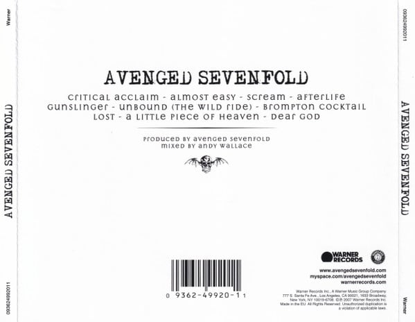 Avenged Sevenfold Avenged Sevenfold Nuevo Y Sellado CD2