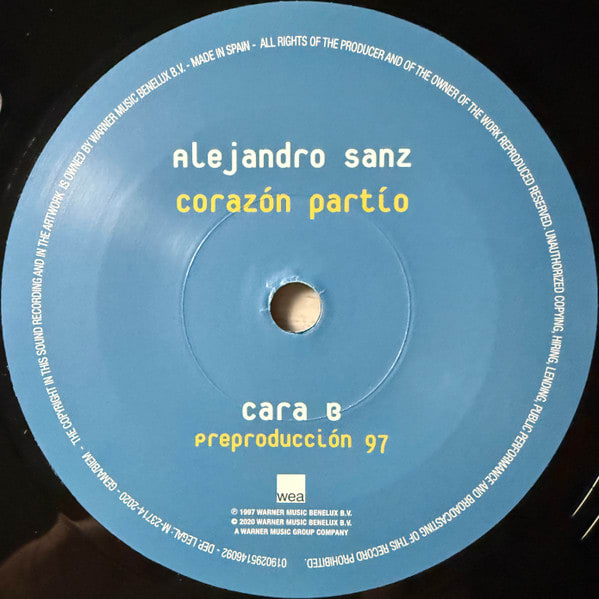 Alejandro Sanz Corazón Partío / Más (7pulgadas) Vinilo4