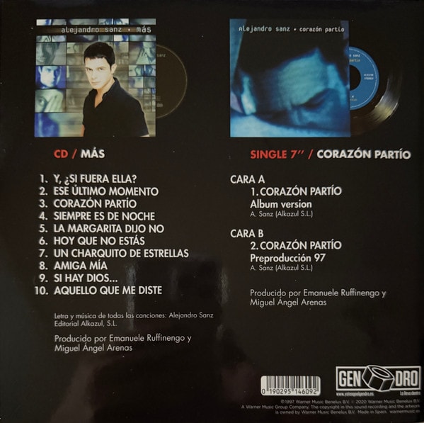 Alejandro Sanz Corazón Partío / Más (7pulgadas) Vinilo2