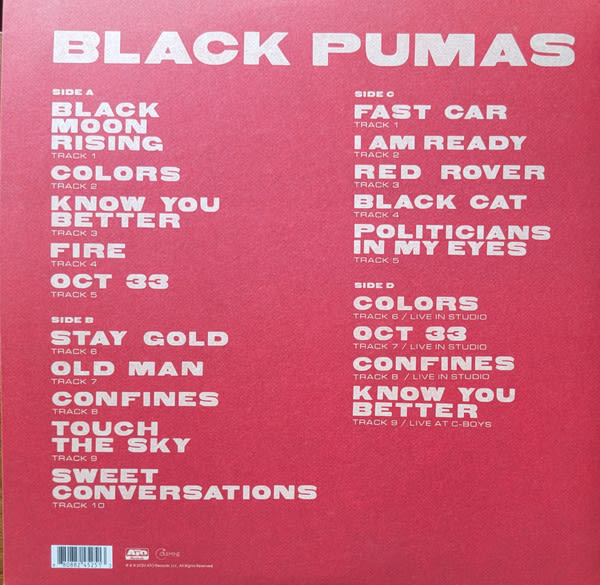 Black Pumas Black Pumas Vinilo2