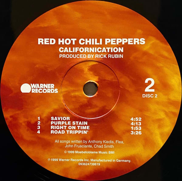 Red Hot Chili Peppers Californication Vinilo6
