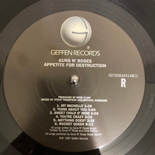 Guns N Roses Appetite For Destruction Vinilo4
