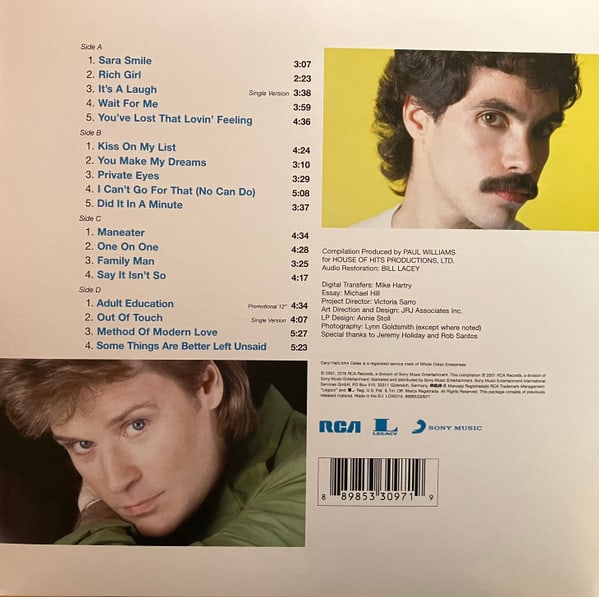 HALL,DARYL & JOHN OATES VERY BEST OF DARYL HALL & JOHN OATES Vinilo1