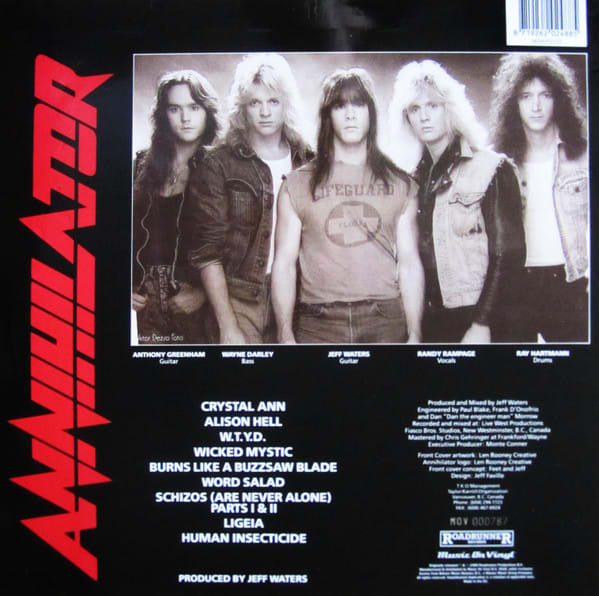 Annihilator Alice In Hell Vinilo1