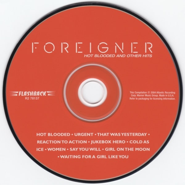 Foreigner Hot Blooded And Other Hits CD3
