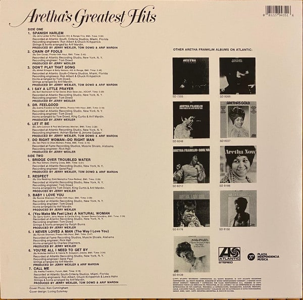 Aretha Franklin Greatest Hits Vinilo2