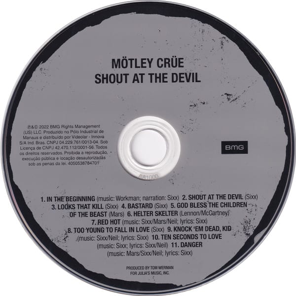 Mötley Crüe Shout At The Devil Cd4