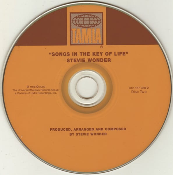 Stevie Wonder Songs In The Key Of Life Cd4