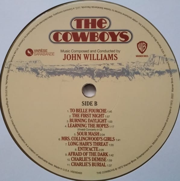 John Williams The Cowboys (OST) Vinilo4
