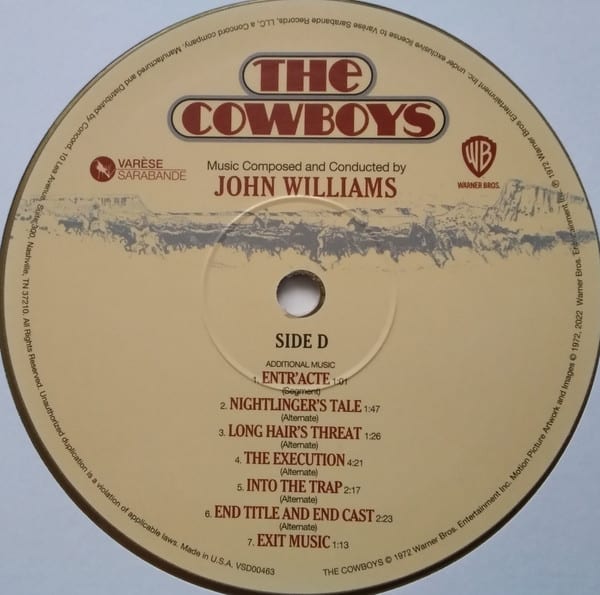 John Williams The Cowboys (OST) Vinilo6