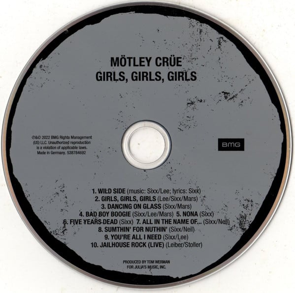 Mötley Crüe Girls, Girls, Girls Cd4