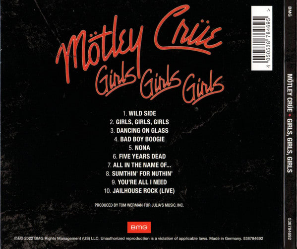 Mötley Crüe Girls, Girls, Girls Cd3
