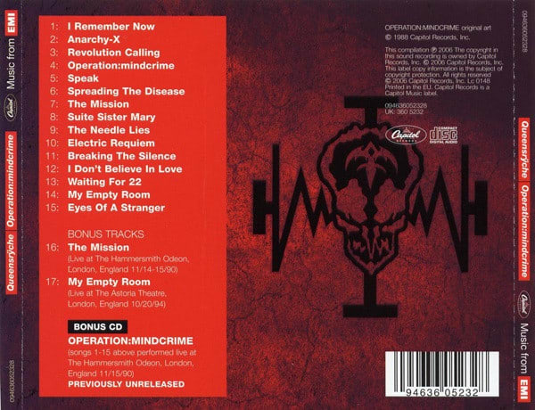 Queensrÿche Operation: Mindcrime Cd2