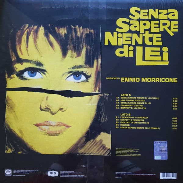 Ennio Morricone Senza Sapere Niente Di Lei Vinilo1