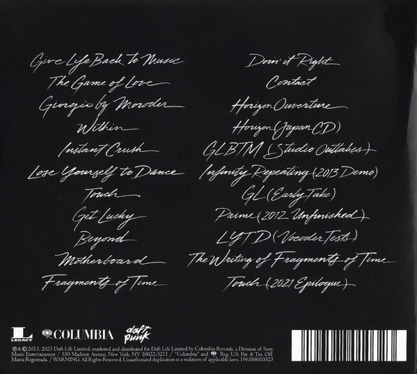 Daft Punk Random Access Memories CD1