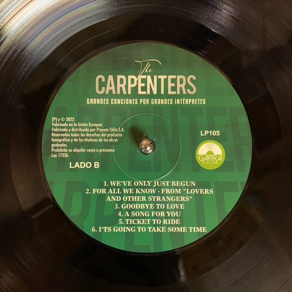 The Carpenters Grandes Canciones Nuevo Y Sellado Vinilo3