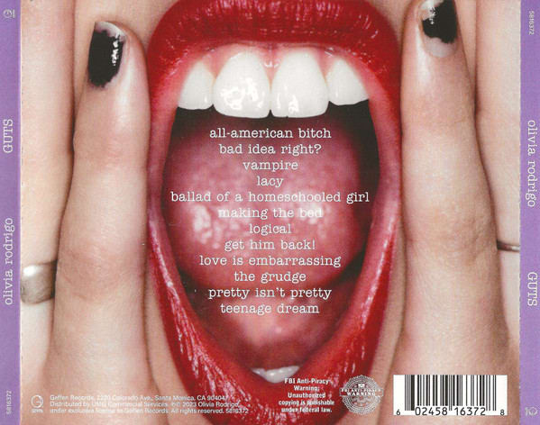 Olivia Rodrigo GUTS Cd2