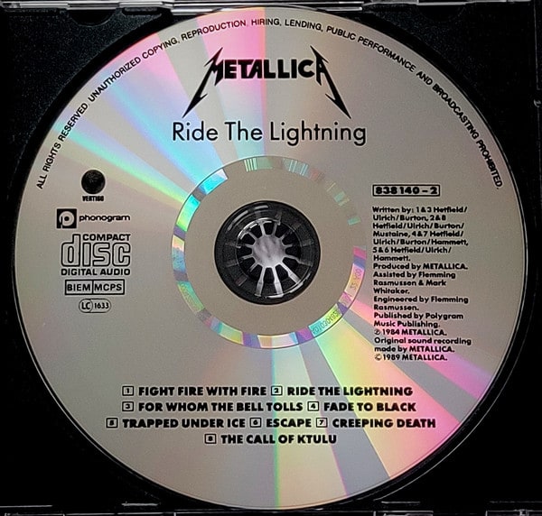 Metallica Ride The Lightning Remastered CD3