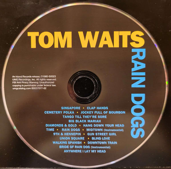 Tom Waits Rain Dogs Cd3
