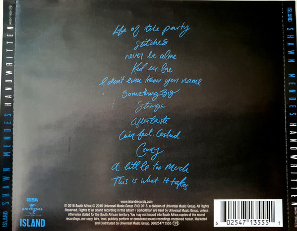 Shawn Mendes Handwritten CD2