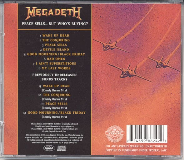 Megadeth Peace Sells... But Who's Buying? Cd1
