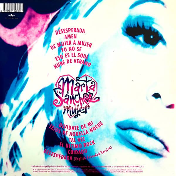 Marta Sanchez Mujer Color Azul 30th Anniversary Edit Versión Del Álbum Edición Limitada Vinilo2