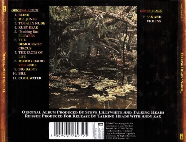 Talking Heads Naked cd2