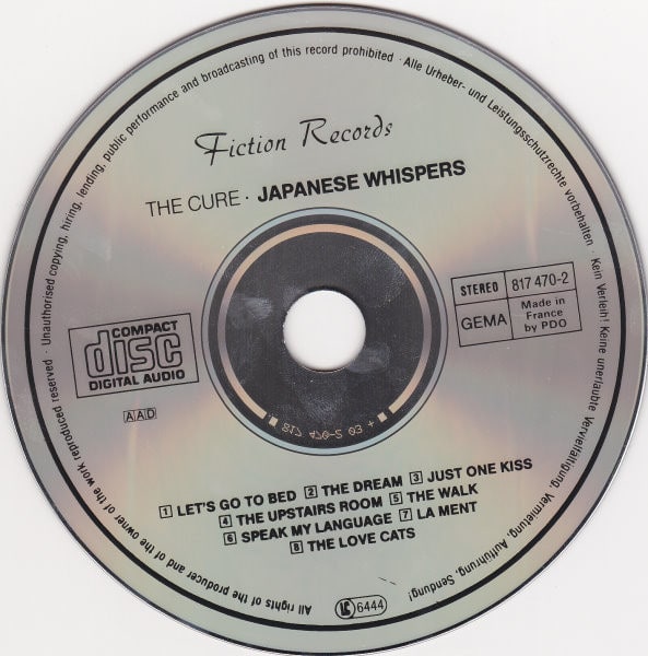 The Cure Japanese Whispers Cd3