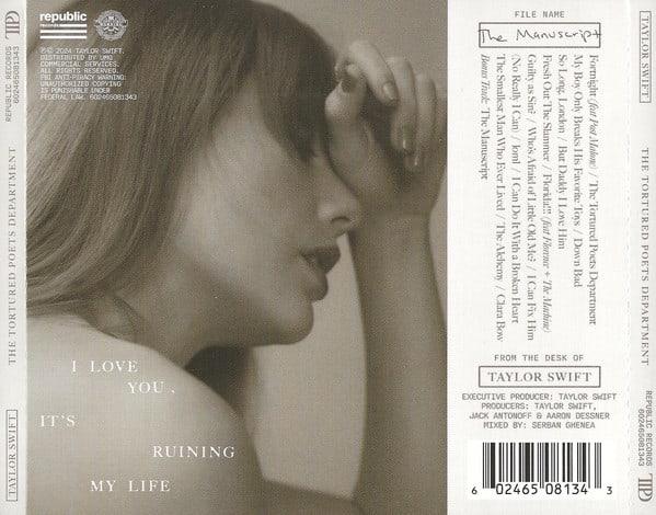Taylor Swift The Tortured Poets Department Cd2