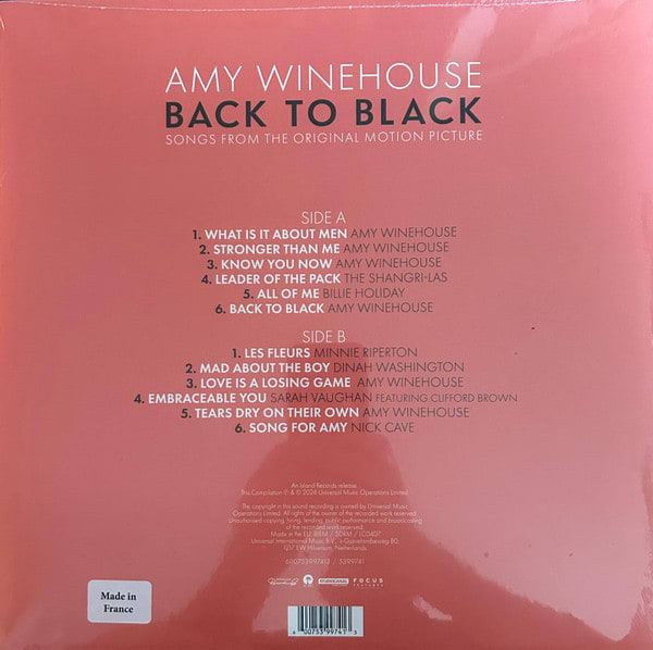 Amy Winehouse Back To Black Wh Nuevo Sellado Vinilo3
