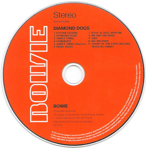 David Bowie Diamond Dogs Cd3