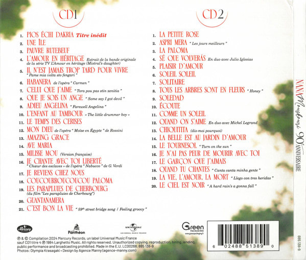 Nana Mouskouri 90e anniversaire Cd2