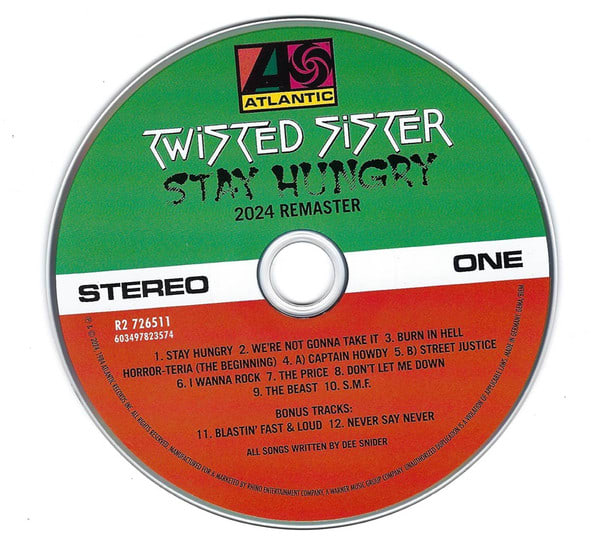 Cd Twisted Sister Stay Hungry3