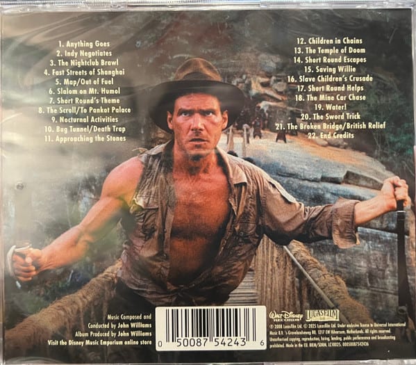 John Williams Indiana Jones And The Temple Of Doom Cd2