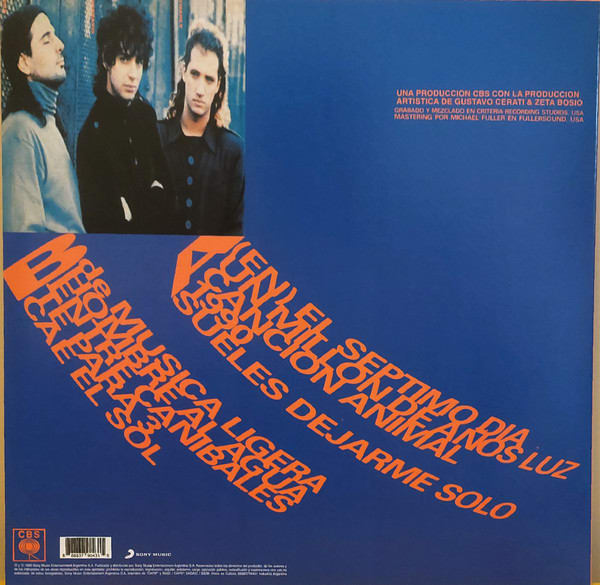 Soda Stereo Canción Animal Vinilo2