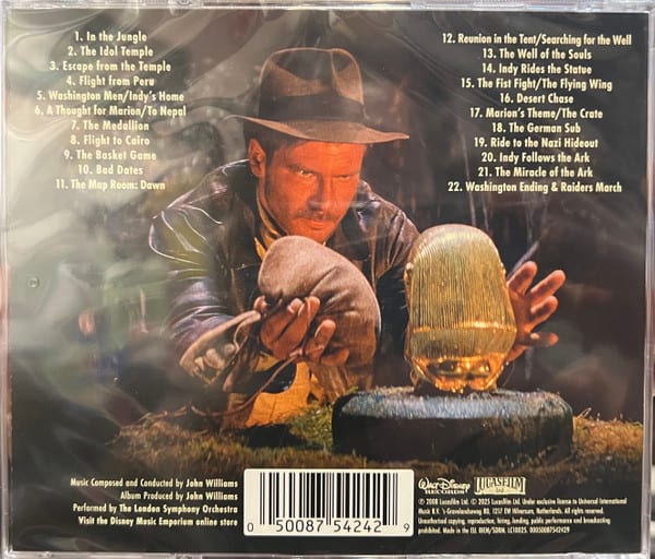 John Williams Indiana Jones and the Raiders of the Lost Ark Cd2