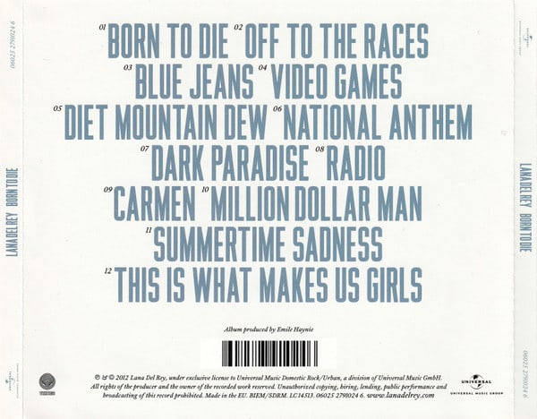 Lana Del Rey Born To Die cd (EUROPEO)1