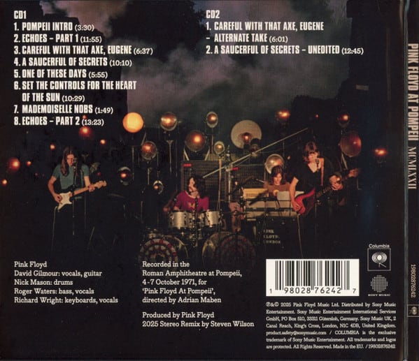Pink Floyd Pink Floyd At Pompeii MCMLXXII CD2