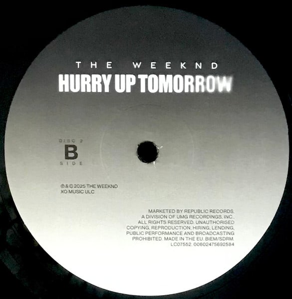 The Weeknd Hurry Up Tomorrow Vinilo6