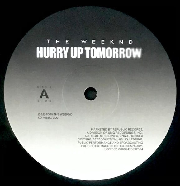 The Weeknd Hurry Up Tomorrow Vinilo5