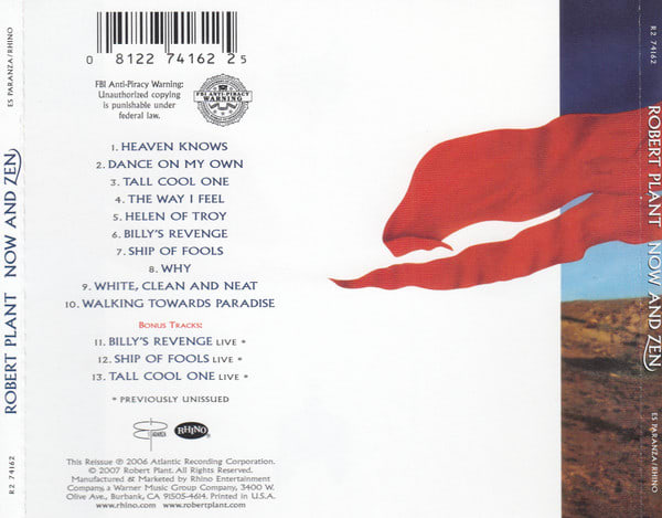 Robert Plant Now And Zen CD1