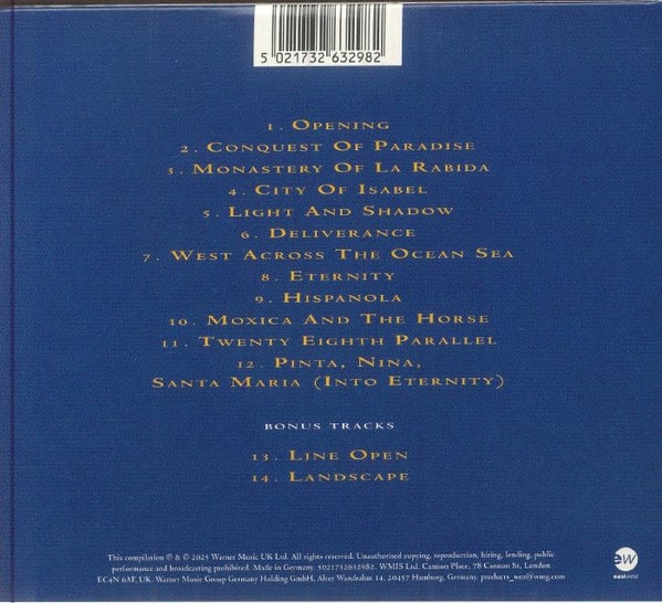 Cd Vangelis 1492 - Conquest Of Paradise (Music From The Original Soundtrack)3